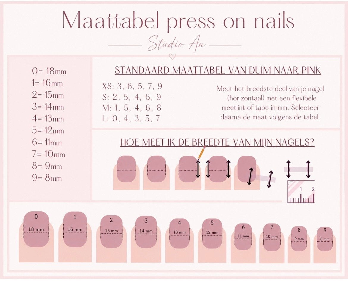 Press On Nails - Diverse Designs en Maten, Ophalen of Verzenden, Nieuw, Overige typen