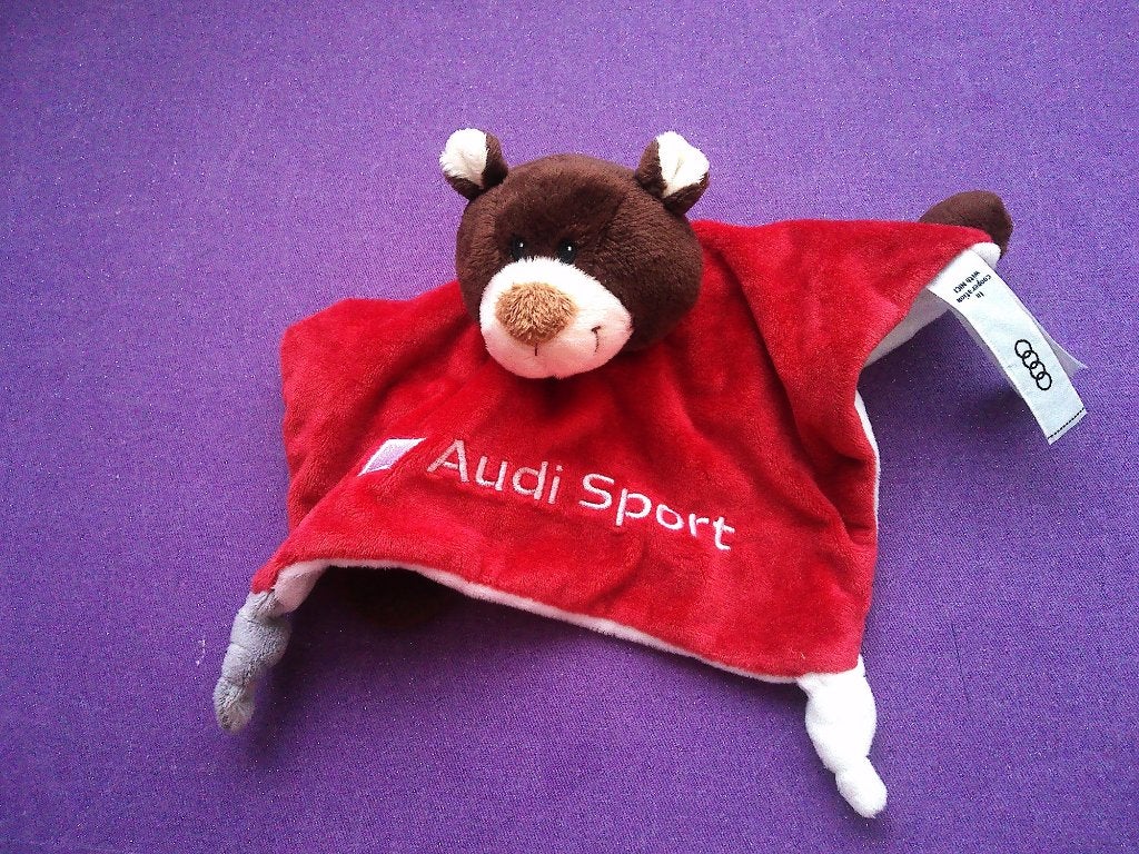 MASCOTTE AUDI SPORT Knuffeldoekje BEER **Nieuw**, Ophalen of Verzenden