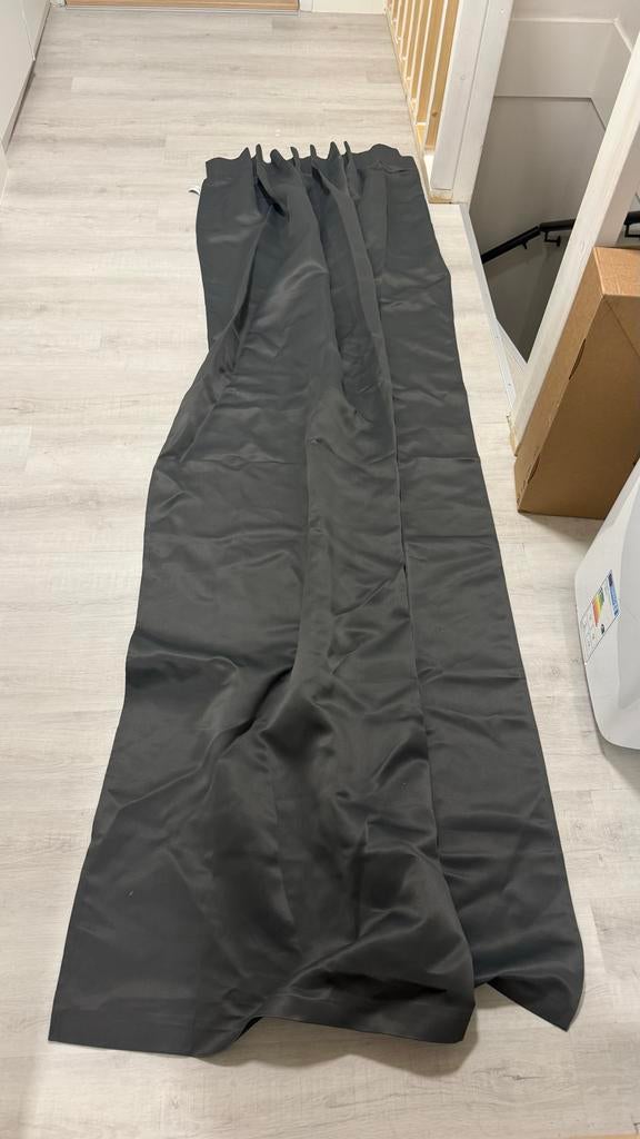 12x Grijze Verduisterende Gordijnen 140x260cm, Huis en Inrichting, 100 tot 150 cm, 200 cm of meer, Ophalen of Verzenden, Zo goed als nieuw