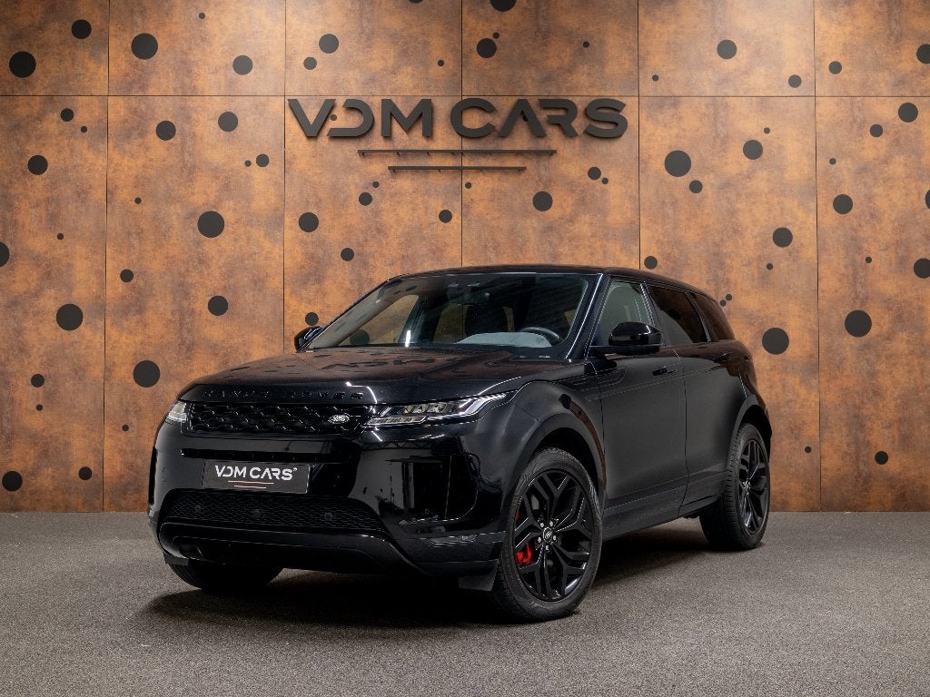 Land Rover Range Rover Evoque P250 249pk AWD 2020 Zwart, Auto's, 1800 kg, Zwart, 4 cilinders, Zwart