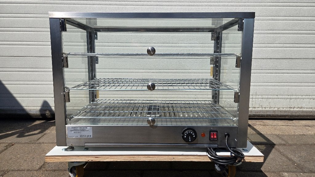 Warmhoudvitrine Maxima | 115L | RVS | 70x51x42 | Hot Display, Ophalen, 50 tot 55 cm, 60 cm of meer, Zo goed als nieuw