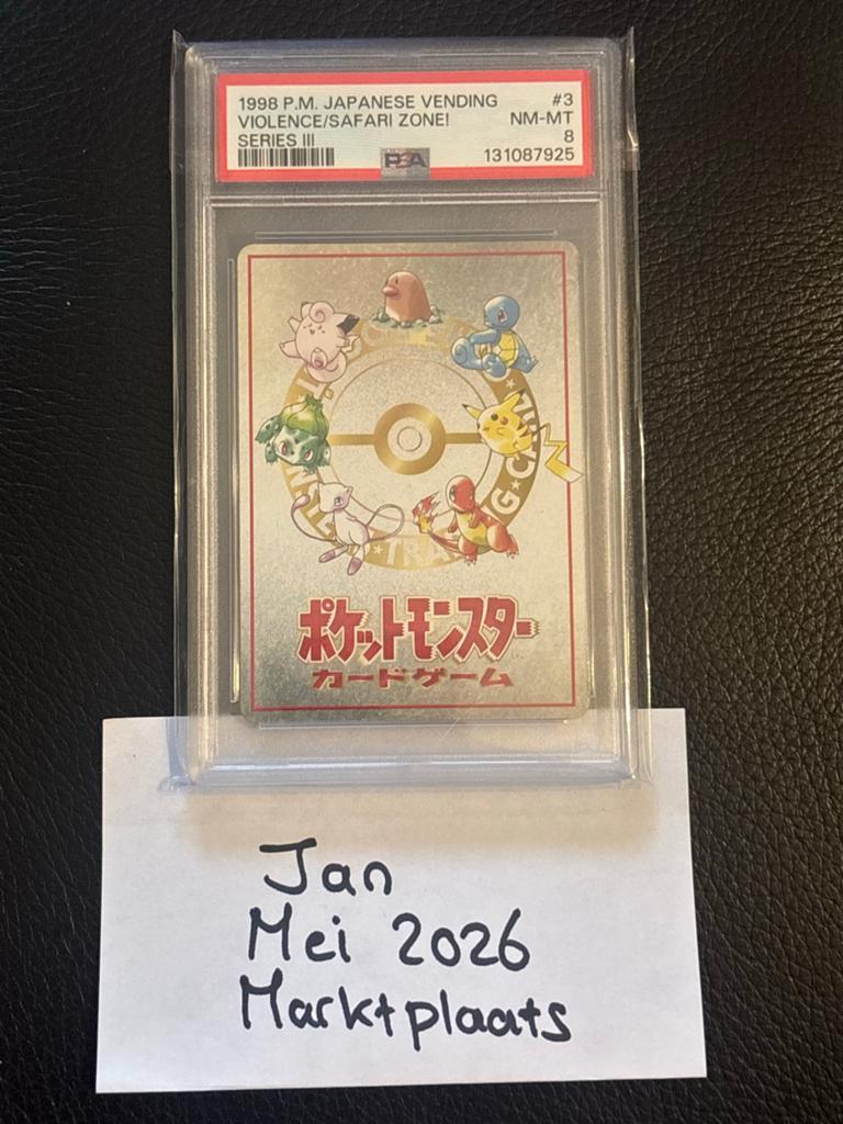 ERROR PSA 8 1998 Japan Vending Series III Pokemon Kaart, Ophalen of Verzenden, Zo goed als nieuw, Losse kaart