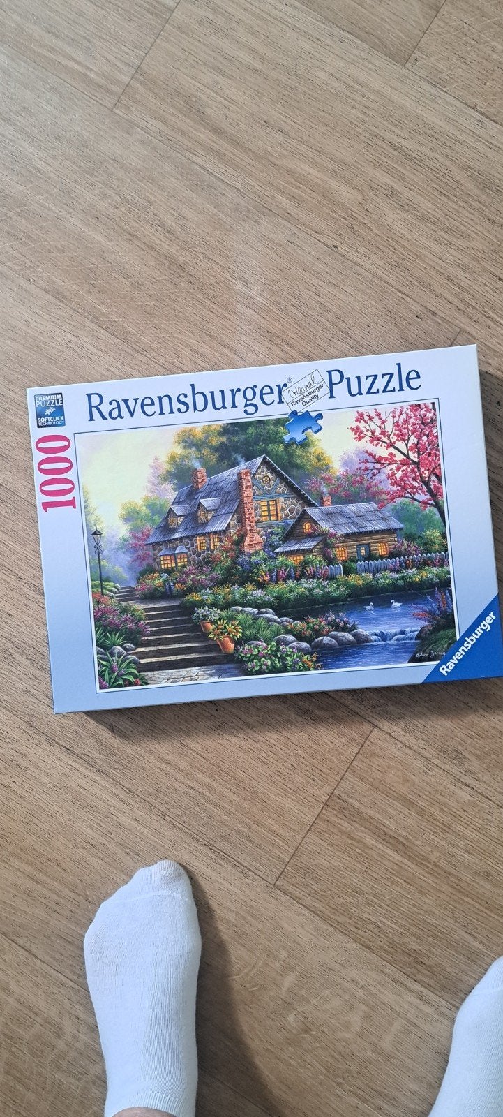 Ravensburger Legpuzzel 1000 stukjes - Cottage aan het water, Ophalen, 500 t/m 1500 stukjes, Zo goed als nieuw, Legpuzzel
