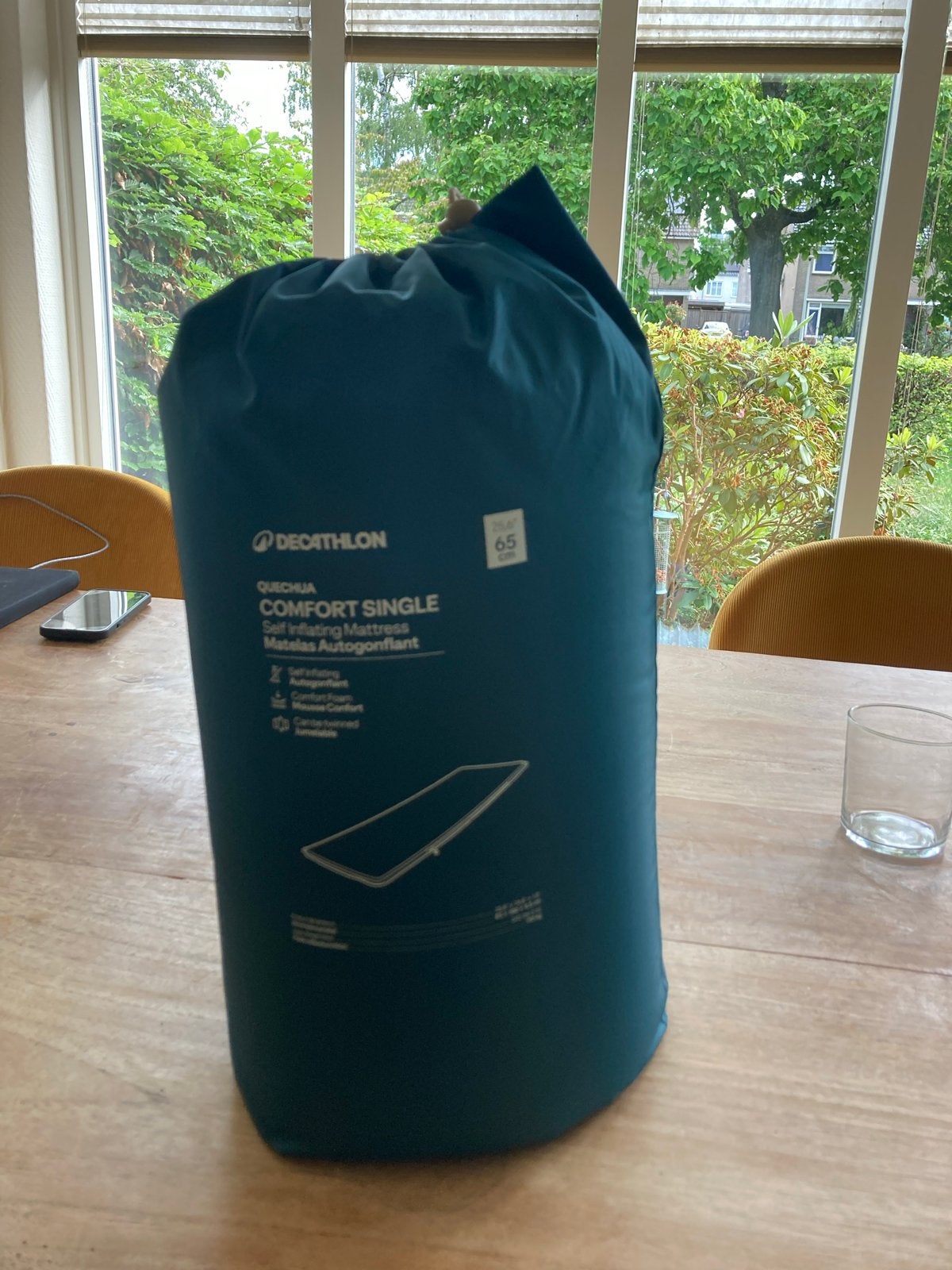 Decathlon Quechua Comfort Single zelfopblaasbaar matras, Verzenden, Zo goed als nieuw, 1-persoons