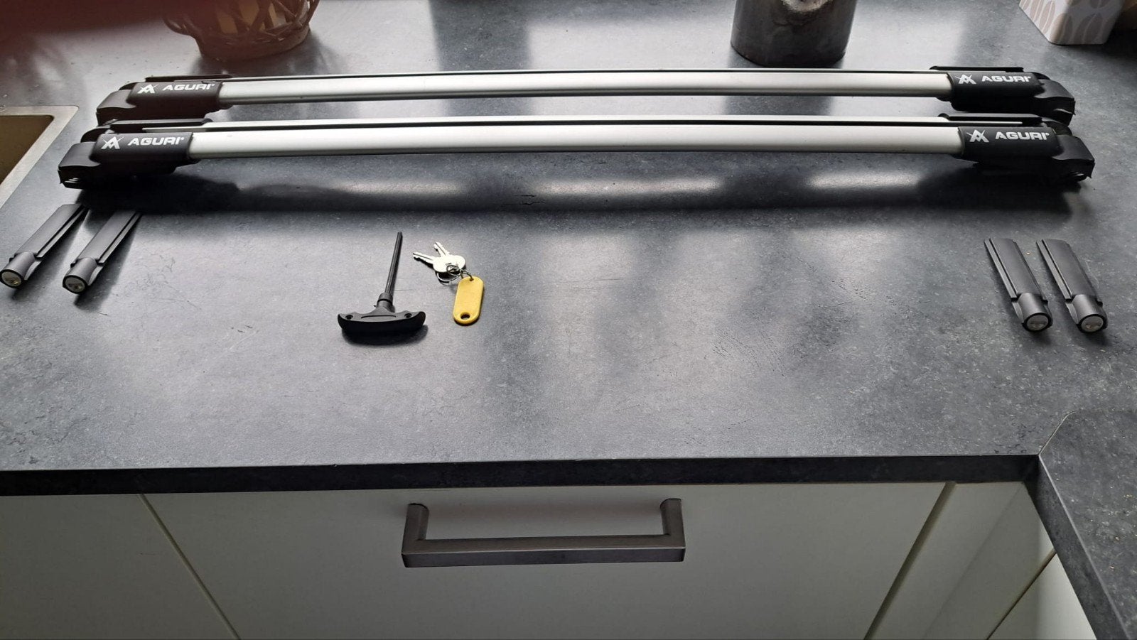 Aguri dakdragers voor Renault Megane (2015) open dakrails, Ophalen, Gebruikt