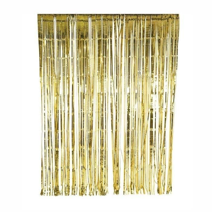 2 stuks gouden glittergordijn, Hobby en Vrije tijd, Feestartikelen, Ophalen, Nieuw, Versiering, Overige