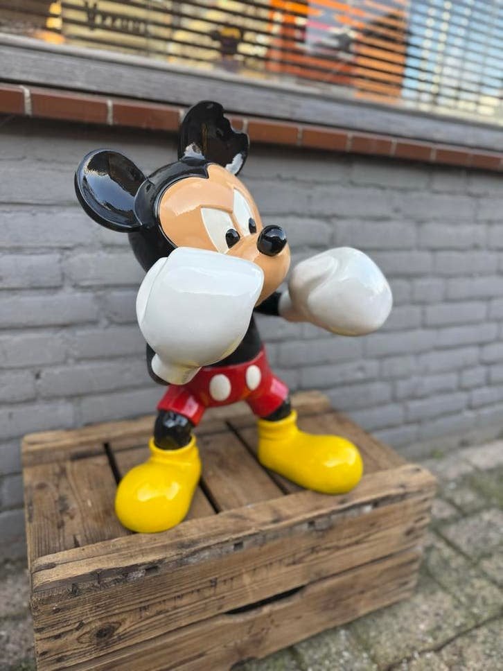 Mickey Mouse Beeld - Bokser, Verzamelen, Ophalen, Zo goed als nieuw, Fantasy