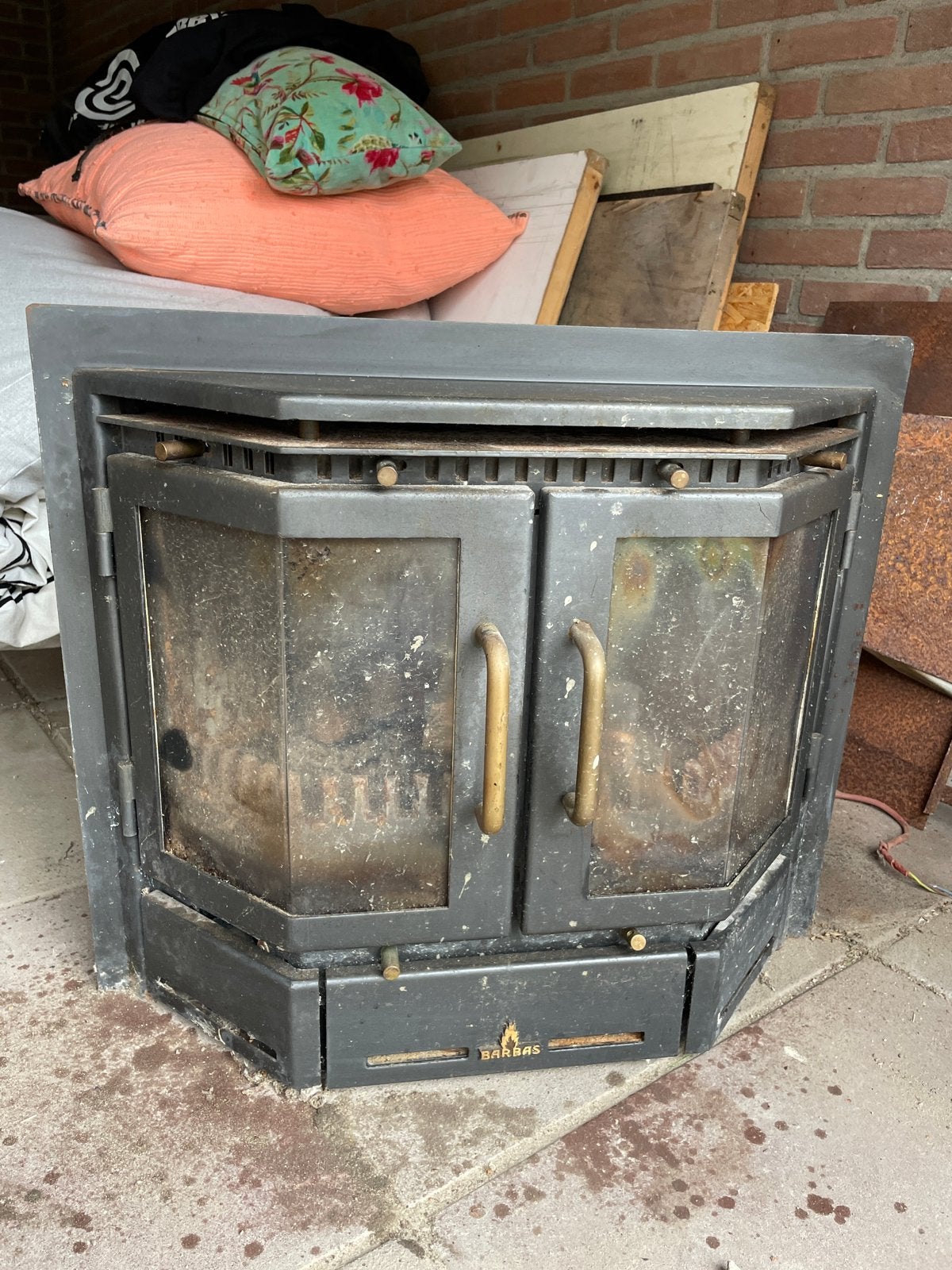 Barbas Houthaard Inzethaard met Ventilator, Ophalen, Gebruikt, Inzethaard, Houthaard