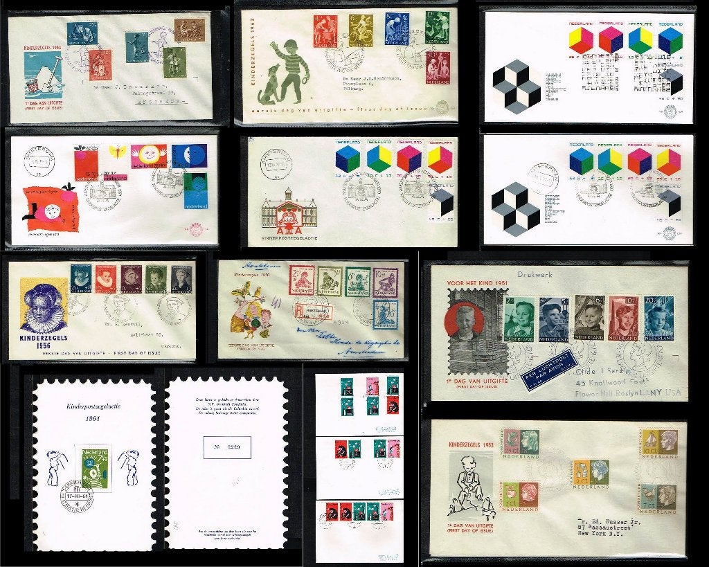 Uitzoeken Nederland items thema kinderzegels, Postzegels en Munten, Postzegels | Eerstedagenveloppen, Ophalen of Verzenden, Nederland