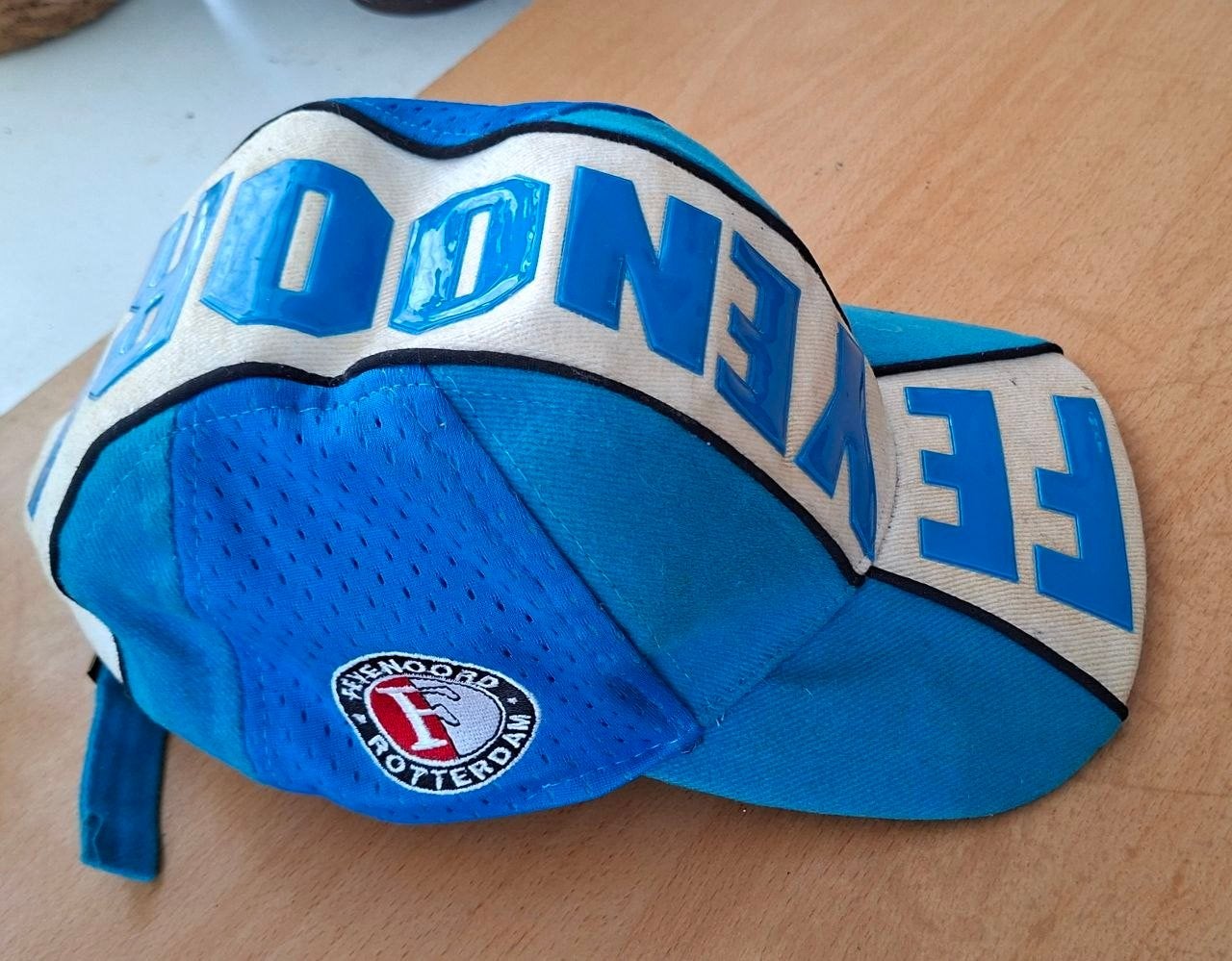 Feyenoord Pet - Blauw/Wit, Ophalen of Verzenden