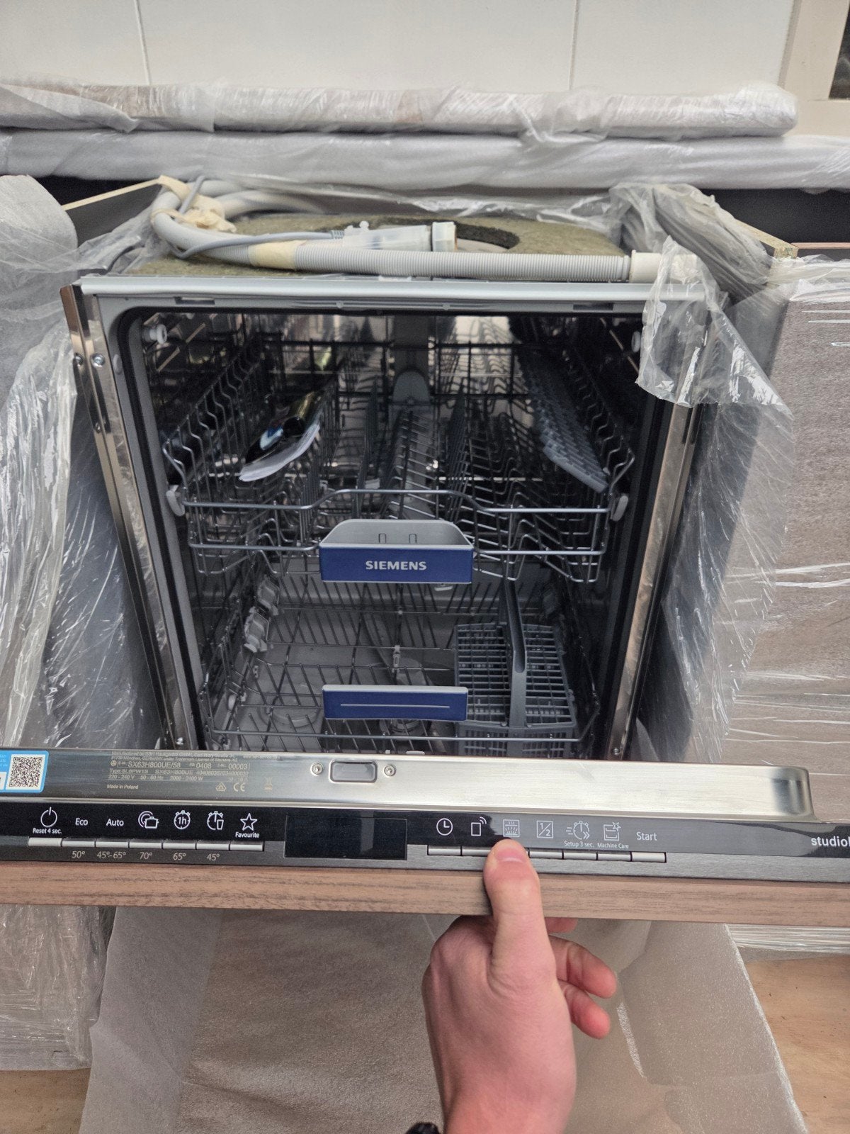 Siemens SX63H800UE Volledig Geïntegreerde Vaatwasser, Ophalen, 60 cm of meer, Zo goed als nieuw, Inbouw
