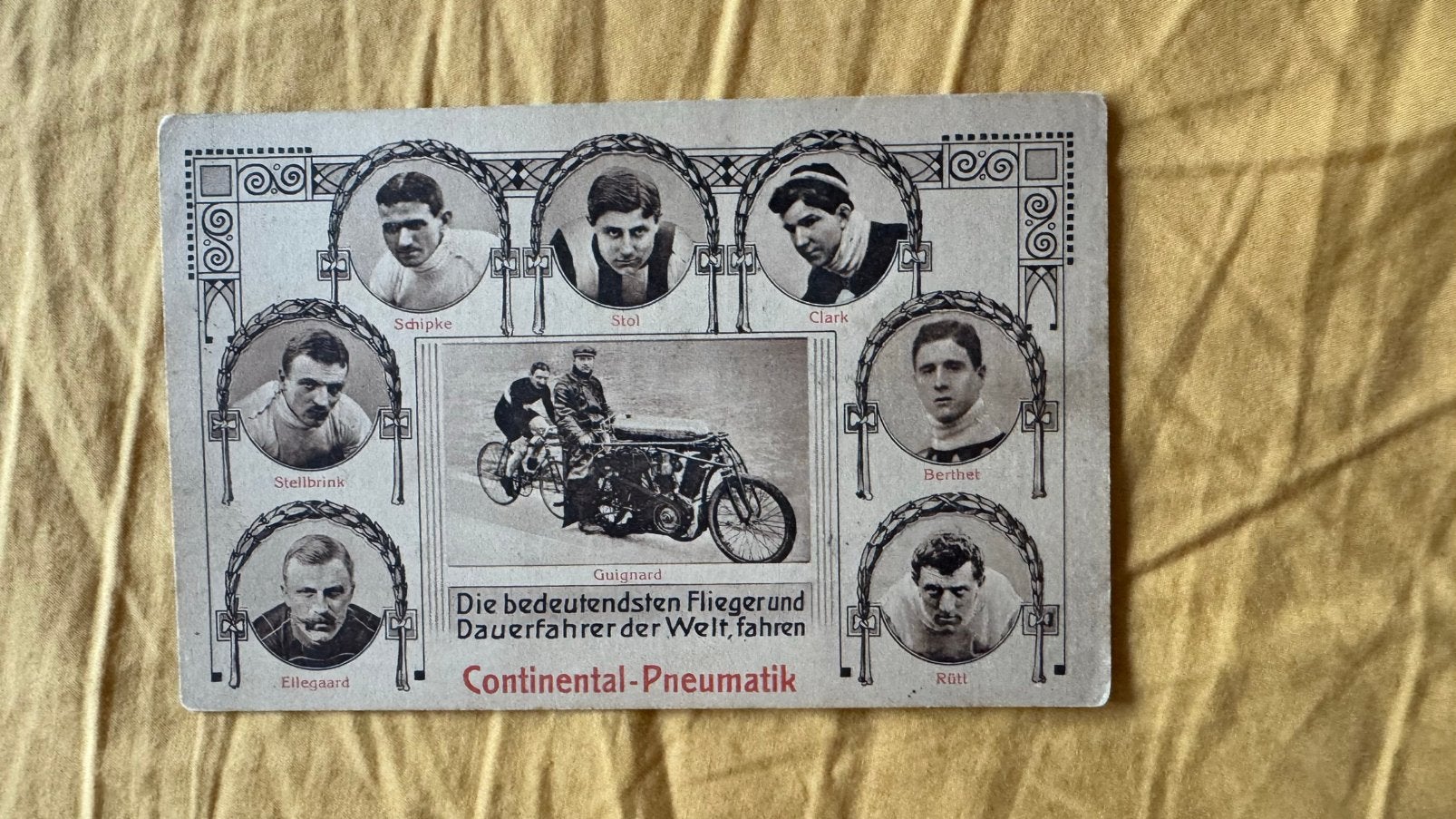 Wielren fan?Dit is je kans op deze bijzondere kaart uit 1910, Ophalen of Verzenden, Buitenland, Munten