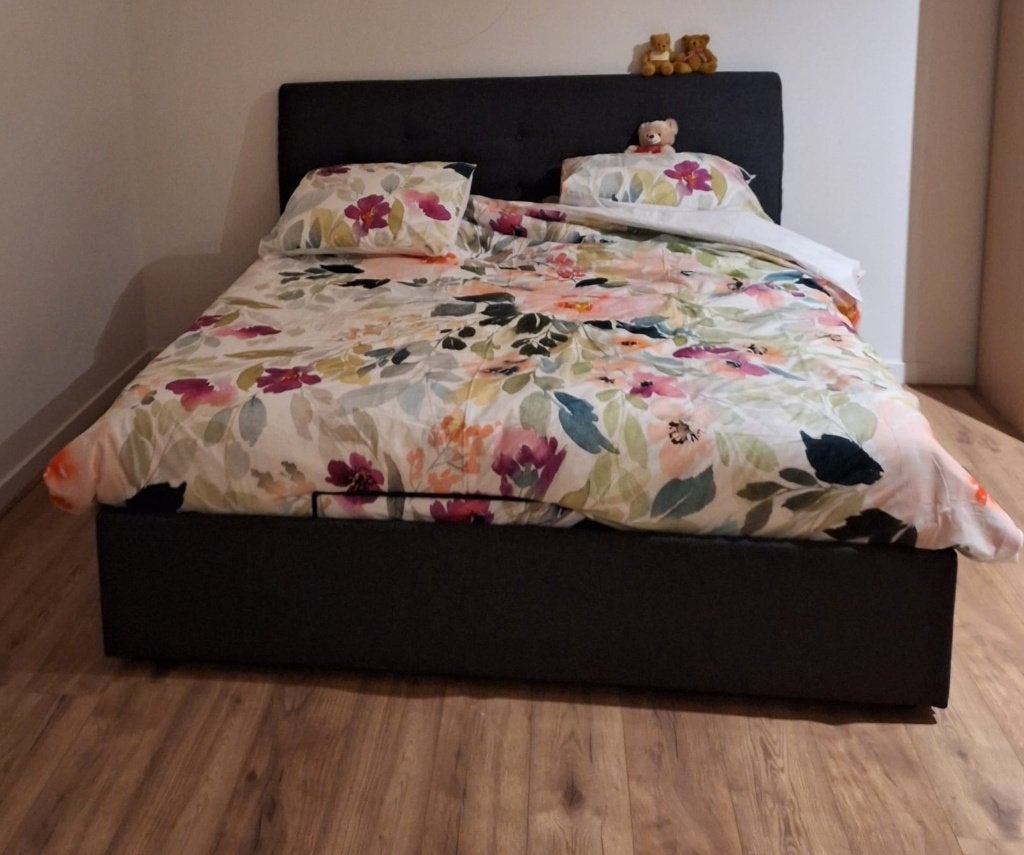 Tweepersoonsbed Ikea & 4 seizoenen dekbed Smulders Textiel, Ophalen, Tweepersoons, Zo goed als nieuw, 180 cm