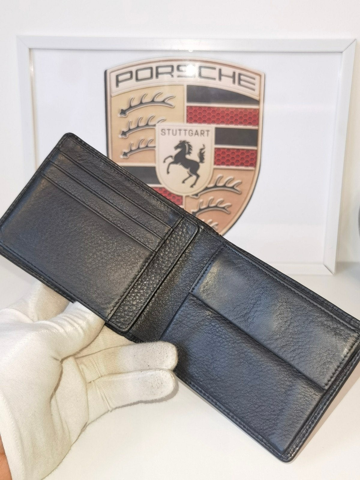 origineel porsche lederen portemonnee, Ophalen of Verzenden, Gebruikt, Porsche