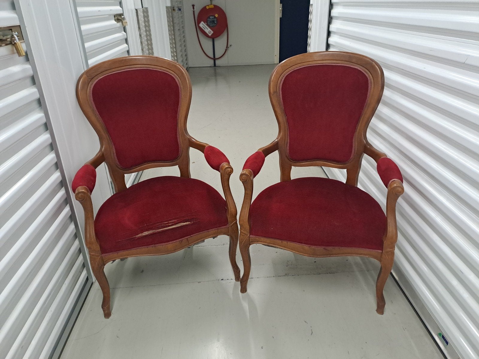 2 brocante stoelen te koop, Antiek en Kunst, Antiek | Meubels | Stoelen en Banken, Ophalen