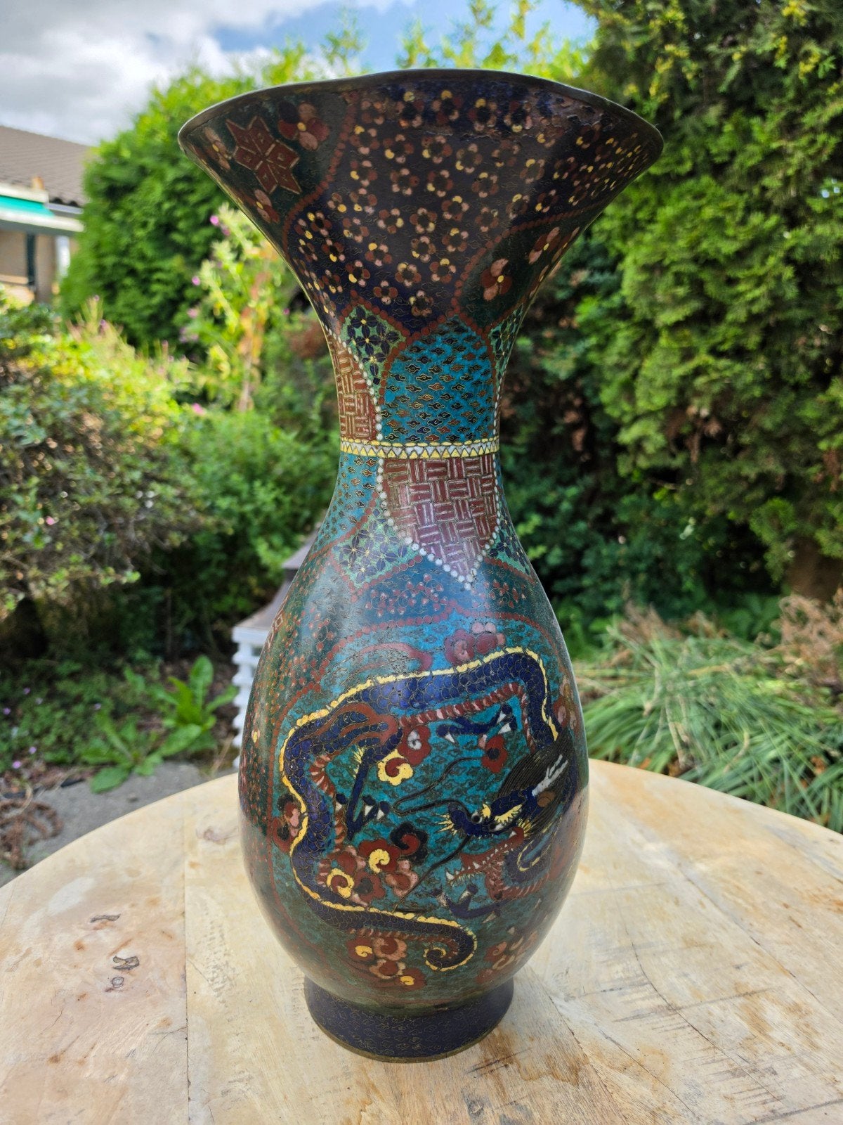 Japanse cloisonne vaas edo periode, Antiek en Kunst, Ophalen of Verzenden