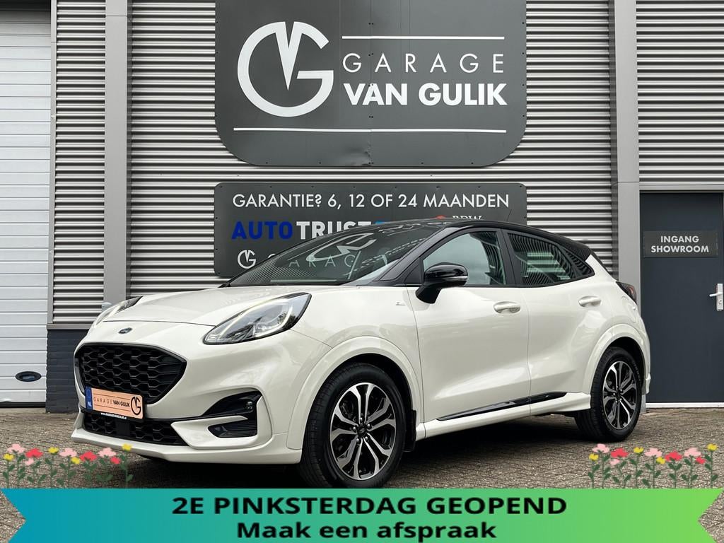 Ford Puma 1.0 155PK Hybrid ST-Line Navi,Clima,Cruise,Isofix,, Auto's, Voorwielaandrijving, Stof, Wit, Origineel Nederlands
