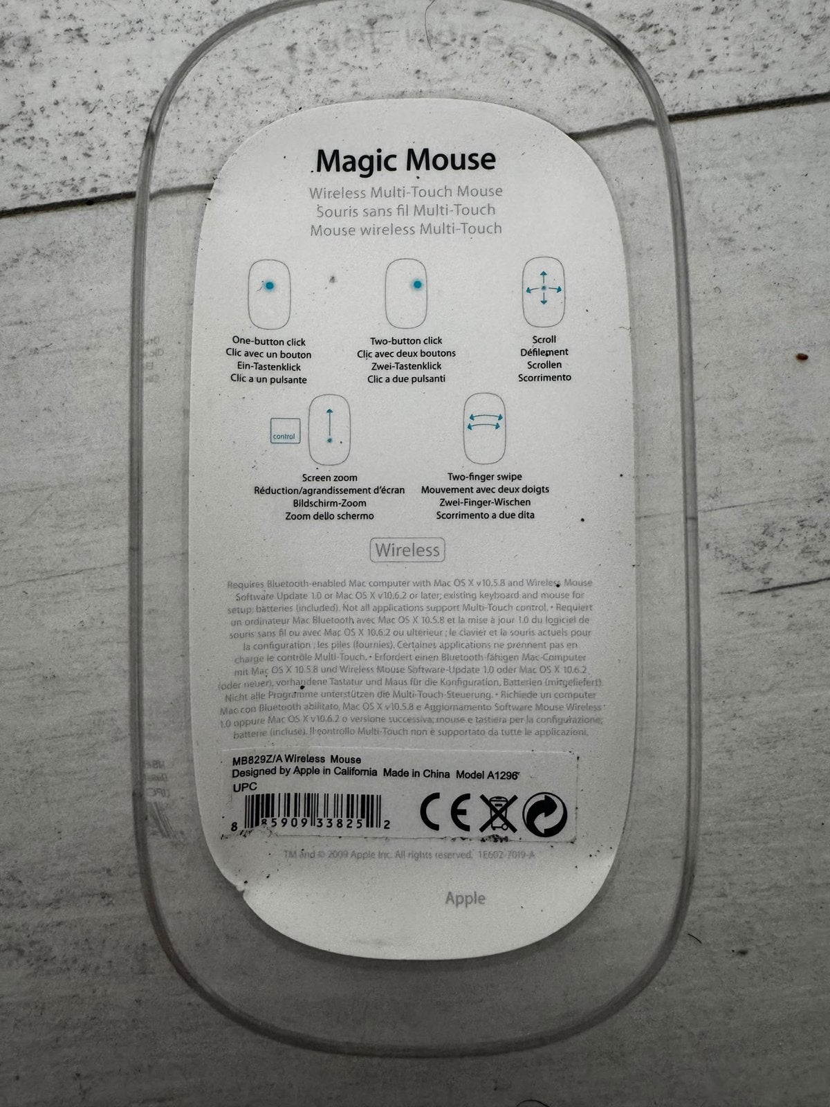 Apple Magic Mouse - Draadloze Multi-Touch Muis, Computers en Software, Muizen, Ophalen of Verzenden, Gebruikt, Draadloos, Muis