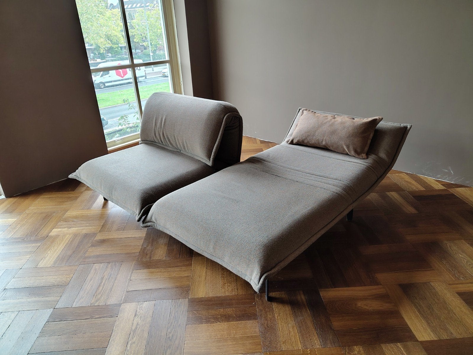 Rolf Benz Nova design bank/ligstoel/slaapbank - goede staat, Ophalen, Gebruikt, 150 tot 200 cm, Tweepersoons