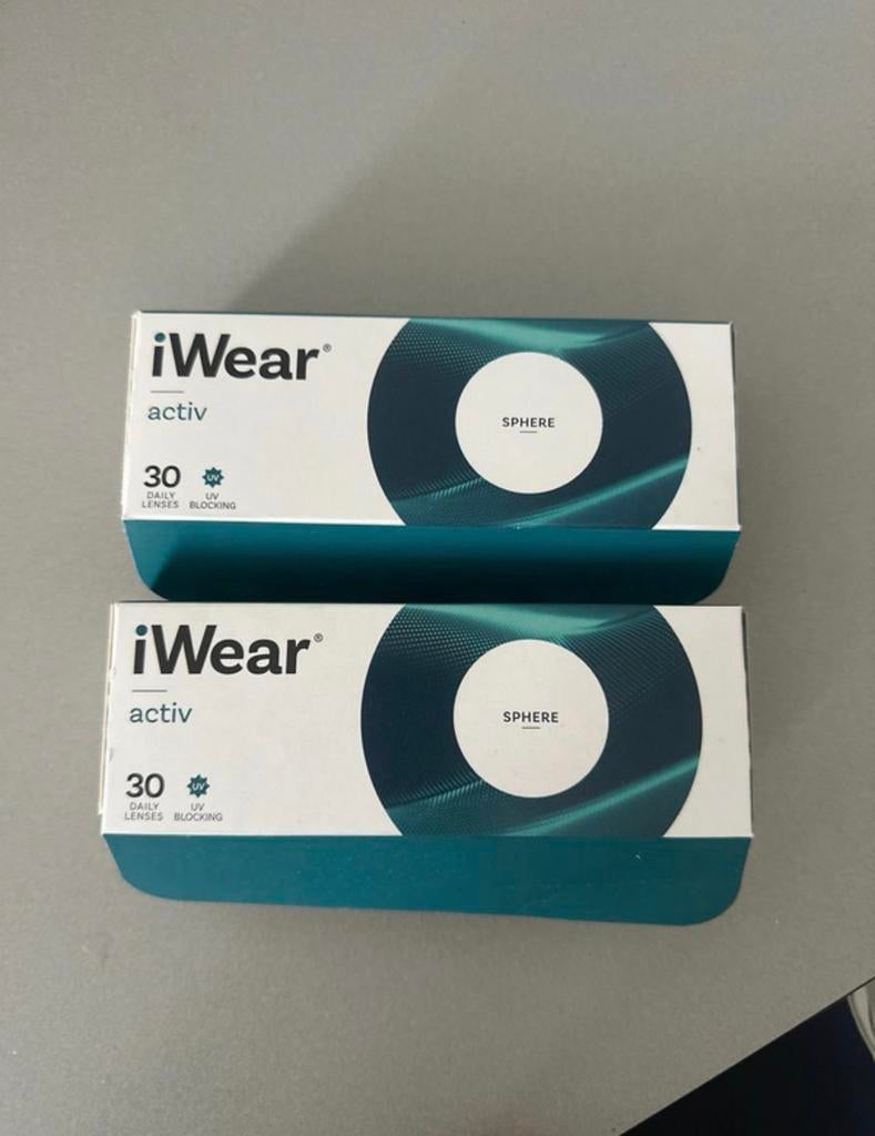 iWear activ daglenzen -1 en -2 (28 stuks per doosje), Ophalen of Verzenden, Zo goed als nieuw, Overige kleuren