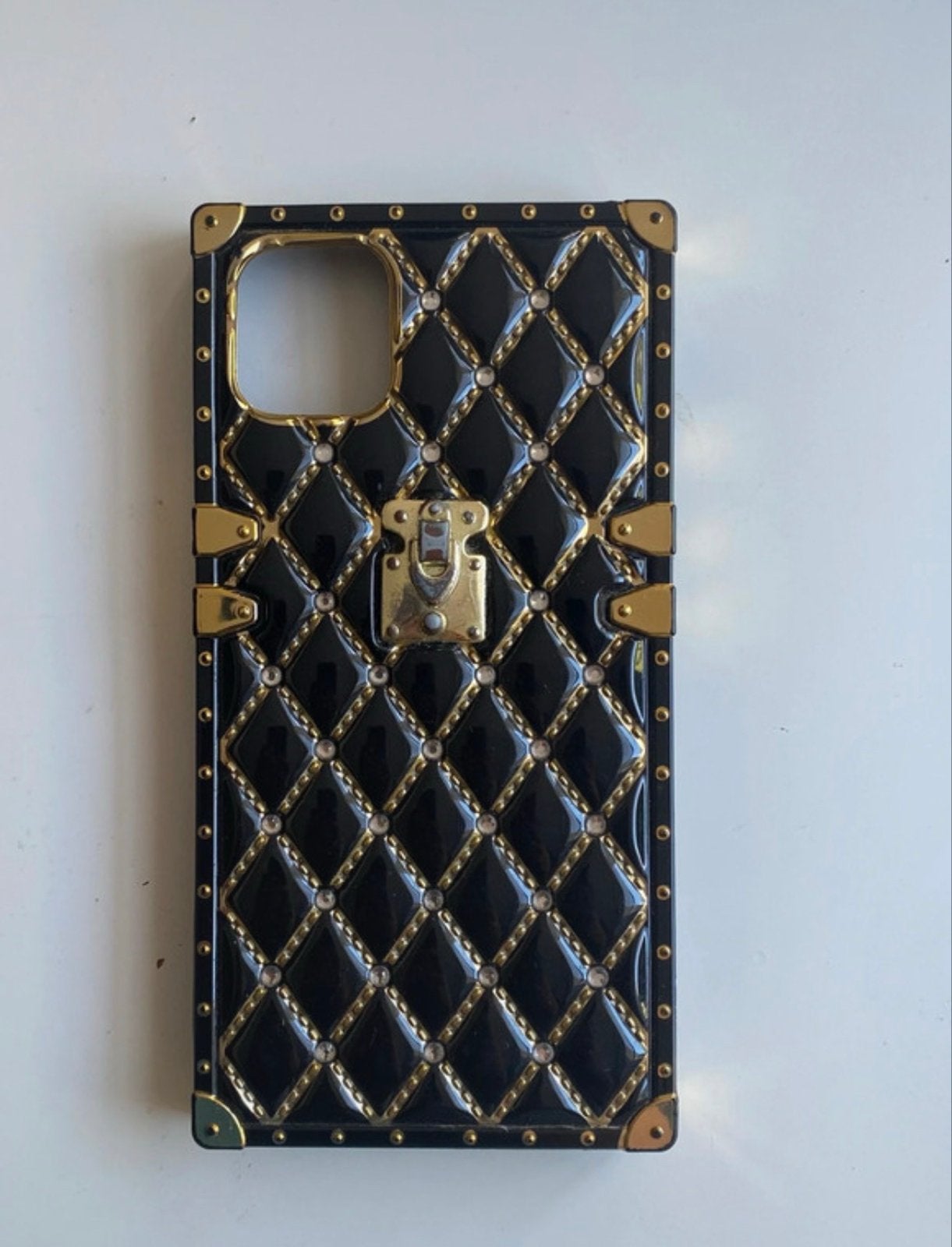 Luxe Zwart Gouden Telefoonhoes voor iPhone 11 Pro Max, Telecommunicatie, Zwart, Nieuw, Hoesje of Tasje, Ophalen of Verzenden
