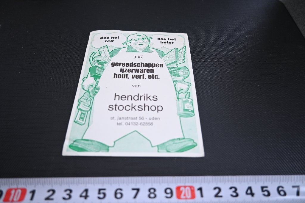 sticker Uden Hendriks Stockshop St. Janstraat 56, Verzamelen, Ophalen, Zo goed als nieuw