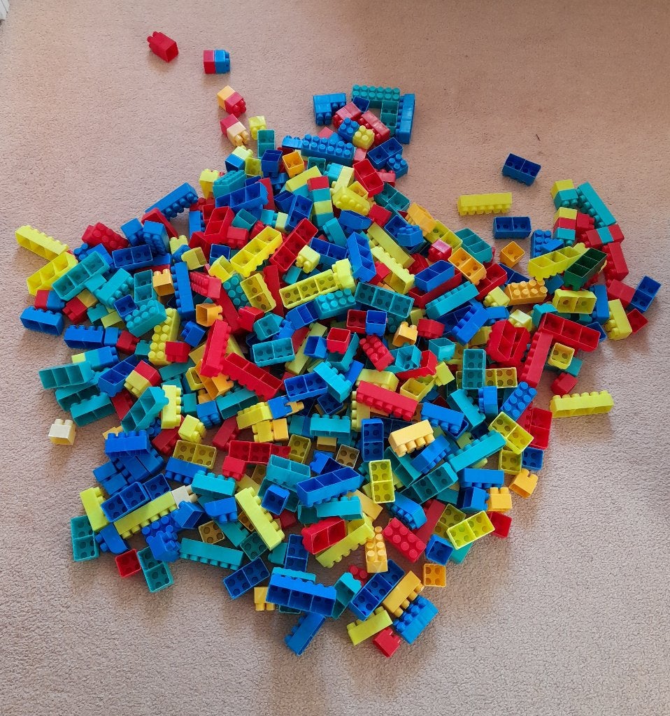 HEEL VEEL PLASTIC BOUWSTENEN vuilniszak vol, Ophalen of Verzenden, Gebruikt