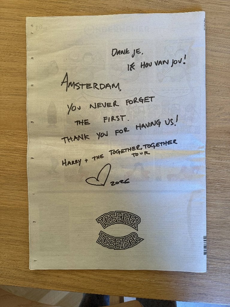 Parool met advertentie Harry Styles, Ophalen of Verzenden, Nieuw, Krant