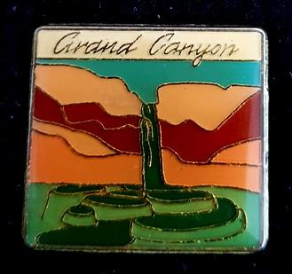 Grand Canyon- vierkant pin (2), Verzenden, Nieuw, Transport, Speldje of Pin