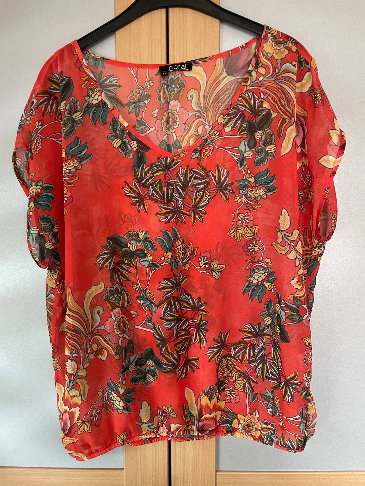 Norah shirtje maat 42, van oksel tot oksel 60 cm, Verzenden, Maat 42/44 (L), Oranje, Zo goed als nieuw