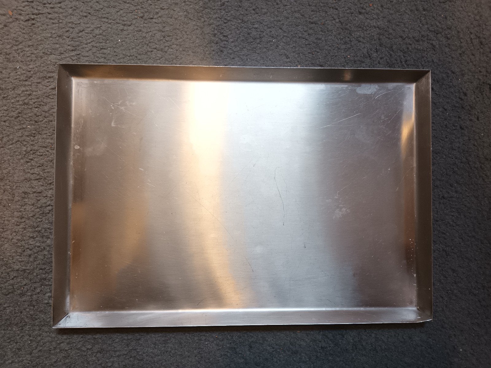 Dienblad 34 bij 24 cm RVS bonbonschaal rechthoekig schaal, Ophalen of Verzenden, Gebruikt, Rechthoekig, Overige materialen