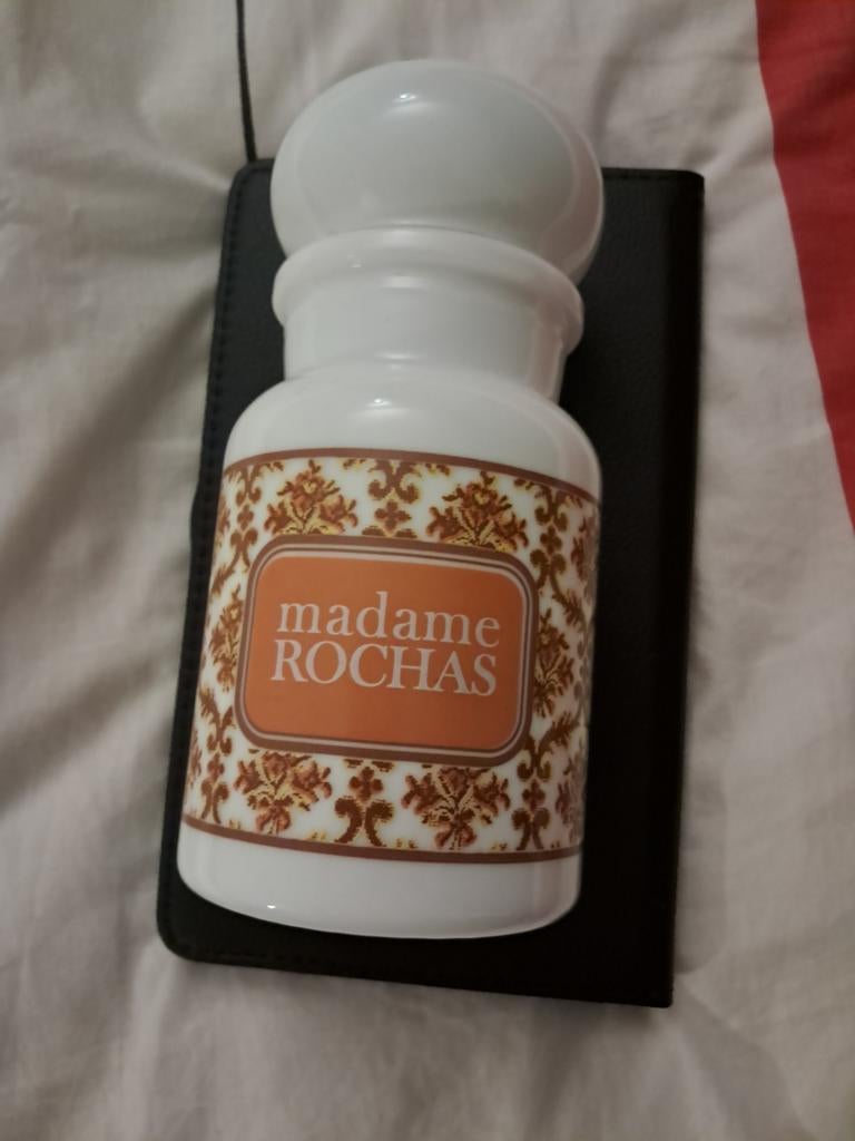 Madame Rochas melkglazen pot, Ophalen of Verzenden, Zo goed als nieuw, Parfumfles
