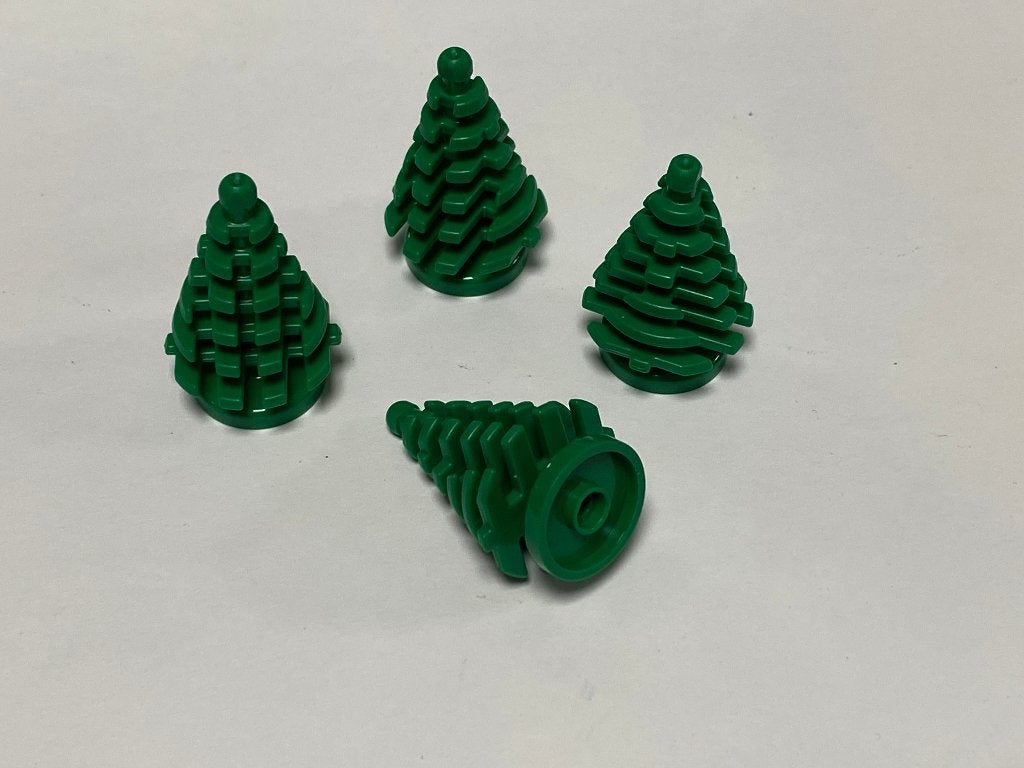 Partij 4x nieuwe kleine Lego dennenbomen in diverse kleuren, Overige thema's, Lego, Nieuw, Ophalen of Verzenden