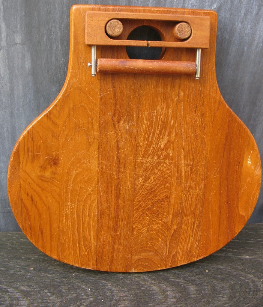 NISSEN DENMARK BROOD/KAASPLANK 2-DELIG  1960, Ophalen of Verzenden, Gebruikt, Hout, Bruin