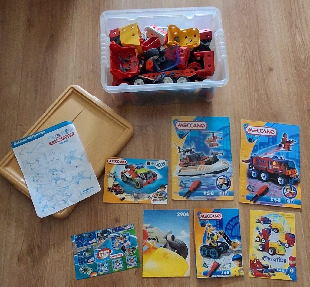 Meccano - voor uren speelplezier - incl. gratis opbergbox, Verzenden, Gebruikt, Bouwen