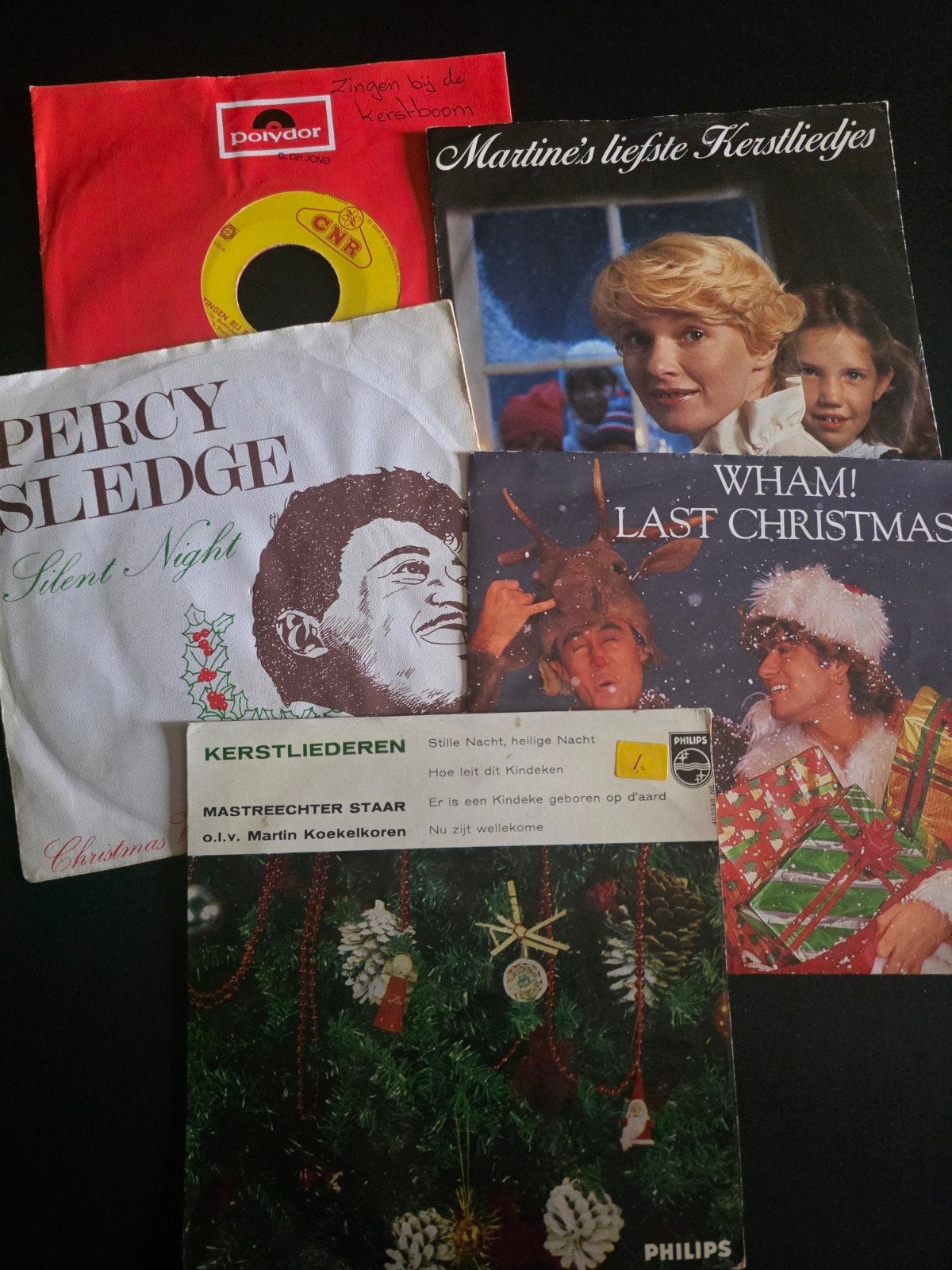 5 kerst singles, Cd's en Dvd's, Gebruikt, 7 inch, Pop, Overige typen