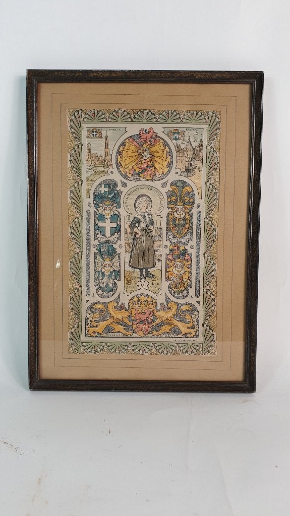 Antiek Chromolitho T. vd Laar Costuum Brekkelenkamp. S28, Ophalen of Verzenden, Giclee