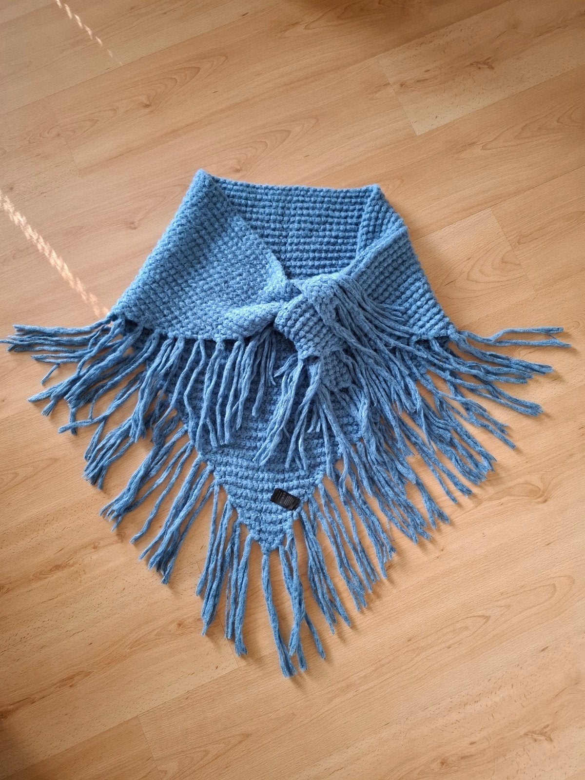 Sjaal Cape Stola Omslagdoek. Blauw!, Kleding | Dames, Maat 46/48 (XL) of groter, Ophalen of Verzenden, Zo goed als nieuw, Sjaal
