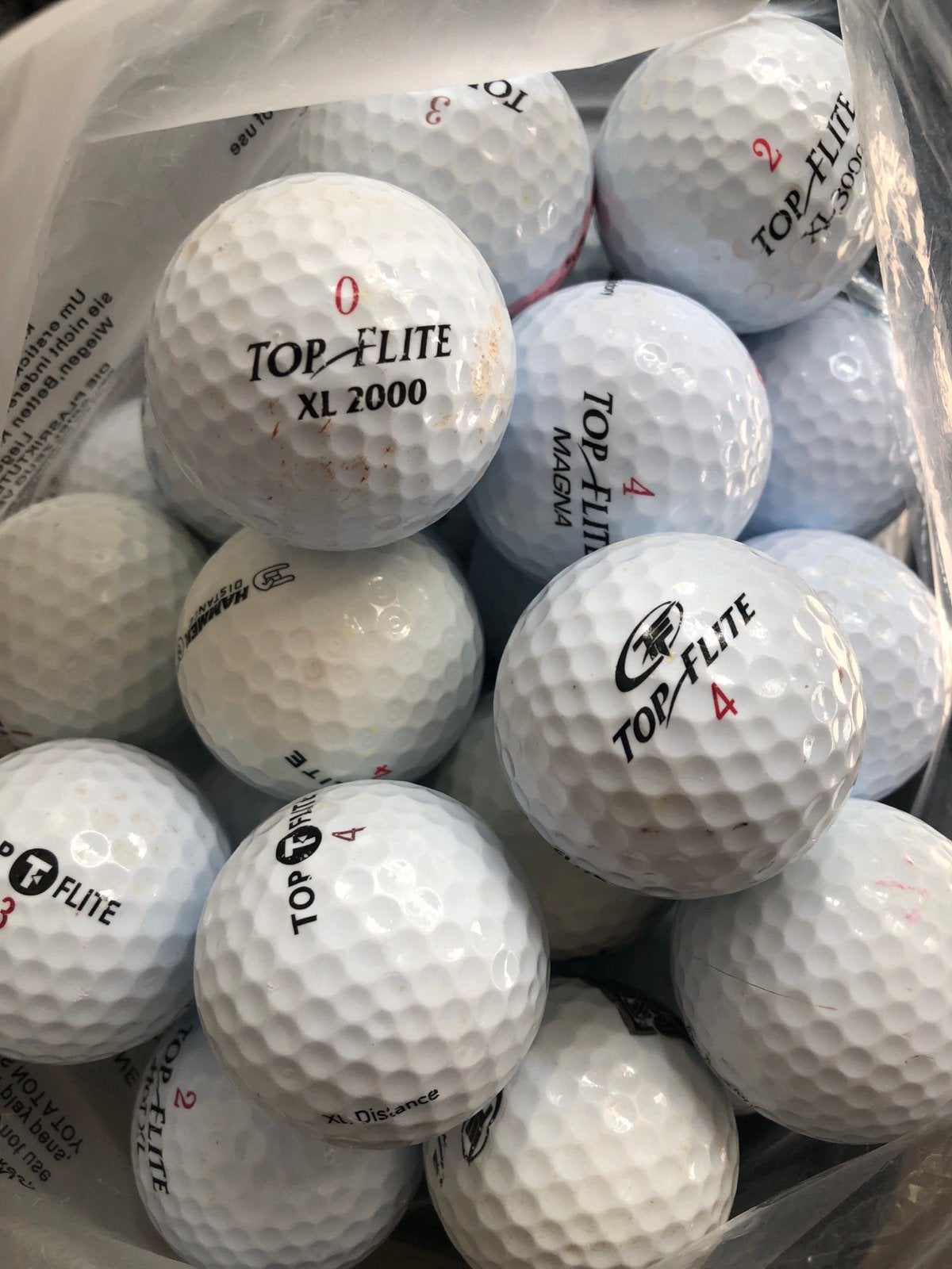 Top Flite en Pinnacle golfballen (Gold Rush) - Schoon en Goe, Ophalen, Gebruikt, Bal(len), Overige merken