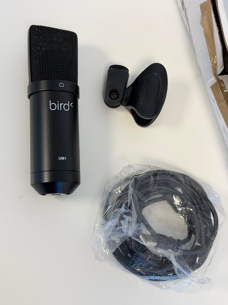 Bird UM1 USB Studio Microfoon Zwart PC Mac Podcast black mic, Nieuw, Ophalen of Verzenden, H, H