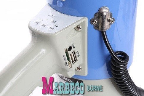 Megafoon 50Watt Record, Microfoon, USB,SD,Rec,Bluetooth, Audio, Tv en Foto, Luidsprekers, Overige merken, Vonyx, Nieuw, Info@marbeco.nl