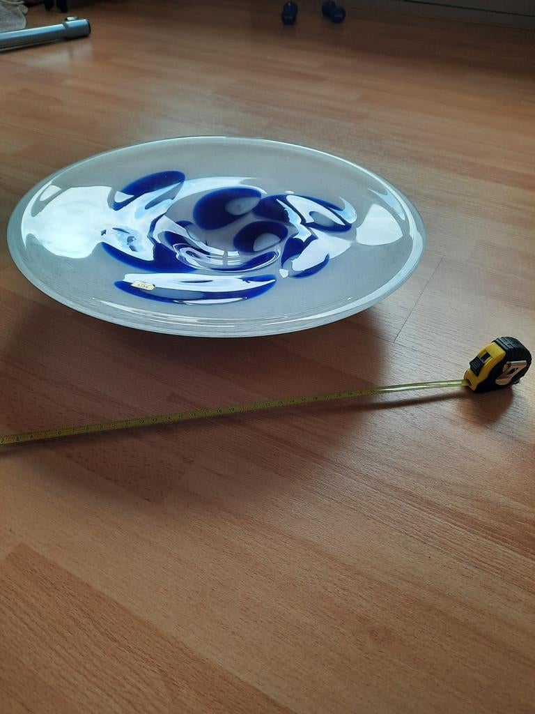 Mooie glazen schaal van Tsjechisch glas, Antiek en Kunst, Ophalen