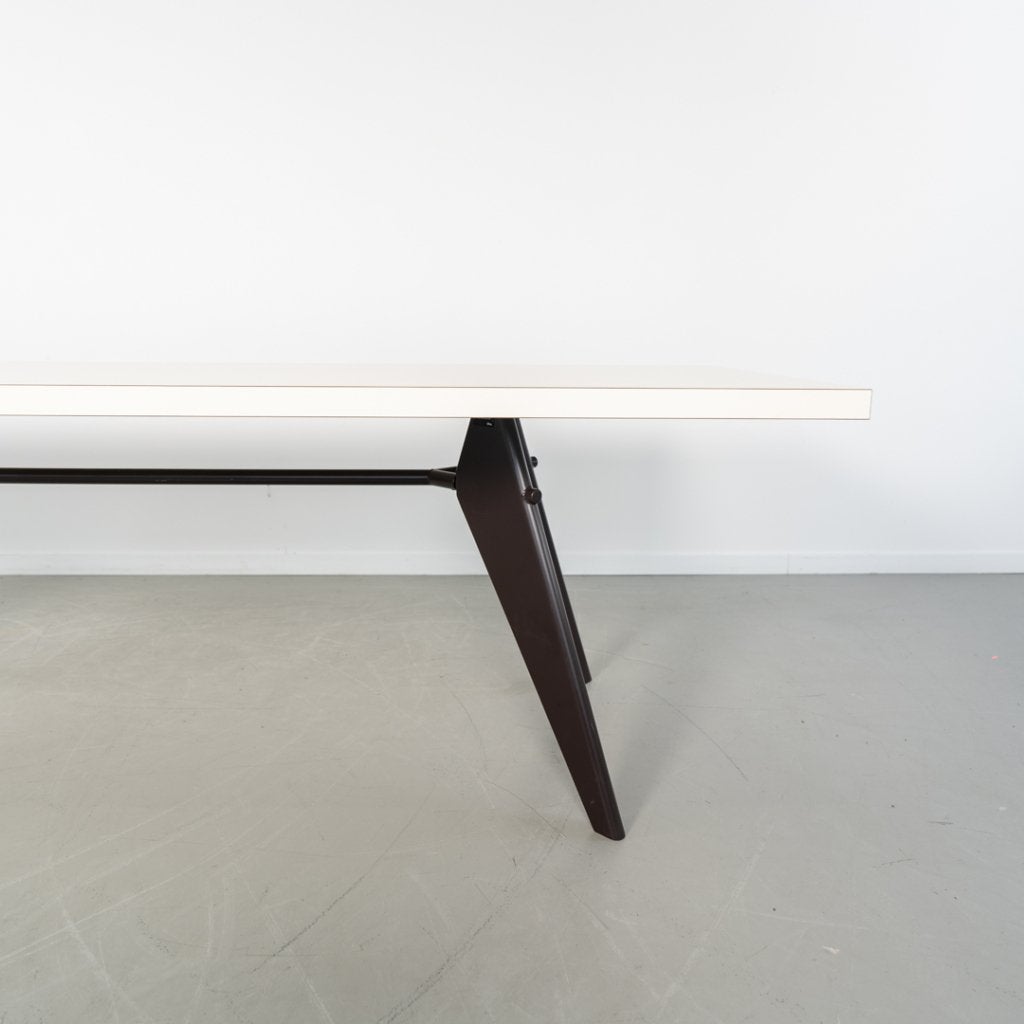2 Vitra Prouve Em tafel 260 cm Wit, Huis en Inrichting, Tafels | Eettafels, Niet ingevuld, Niet ingevuld, Zo goed als nieuw, 200 cm of meer