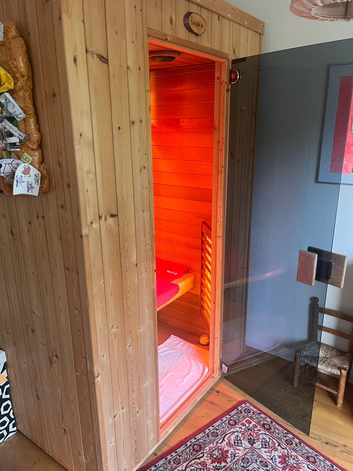 Infrarood sauna - Alpha industries. 130x100x200, Sport en Fitness, Sauna, Ophalen, Gebruikt, Infrarood, Complete sauna