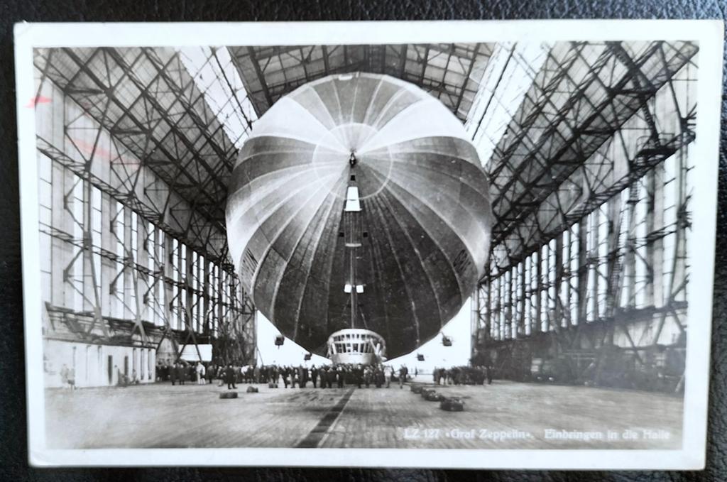 Zeldzame Foto Kaart Luftschiff LZ 127 Graf Zeppelin., Verzamelen, Verzenden, Kaart, Foto of Prent