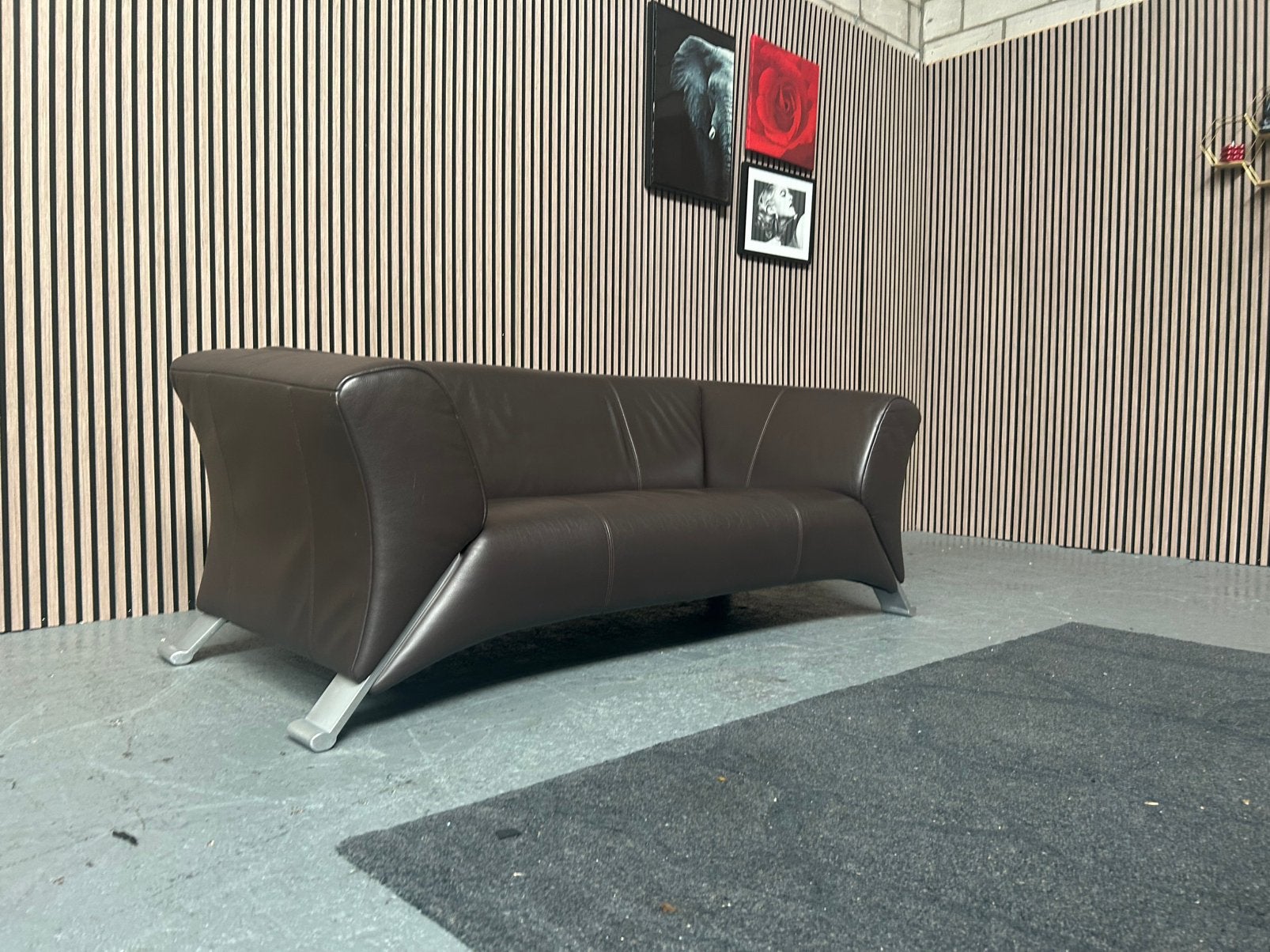 GRATIS LEVERING Rolf Benz 332 Bank Leer 189X86 GEREINIGD, 150 tot 200 cm, Tweepersoons, Ophalen of Verzenden, Zo goed als nieuw