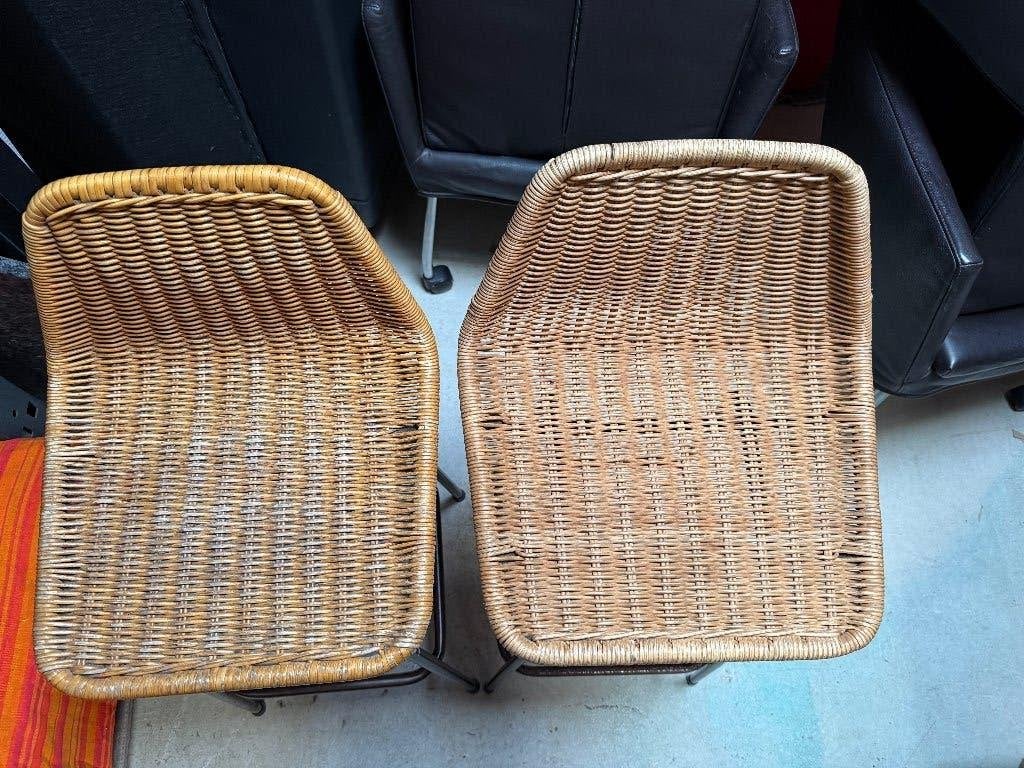2x Pitriet Rohé Noordwolde vintage barkrukken, Ophalen, Metaal, Gebruikt, Met voetsteun