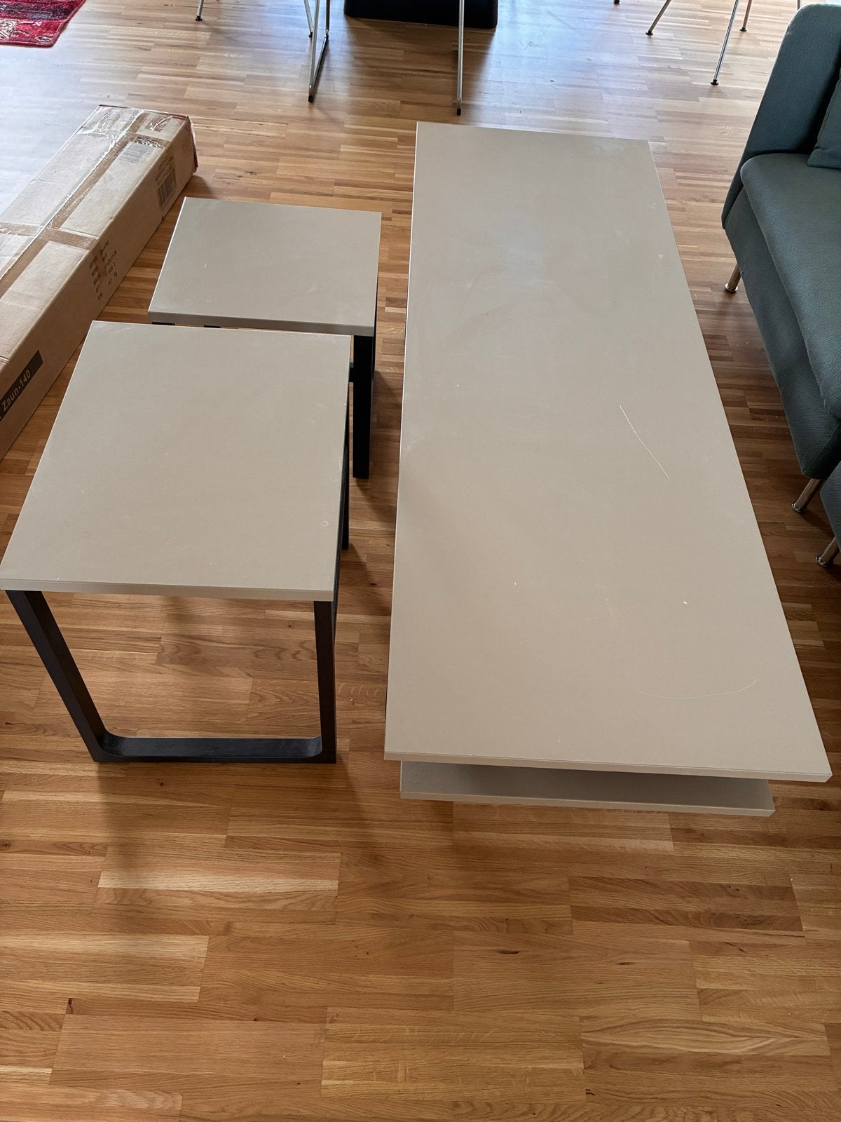 Set van 3 salontafels - Modern design, Ophalen, Minder dan 50 cm, Gebruikt, 100 tot 150 cm