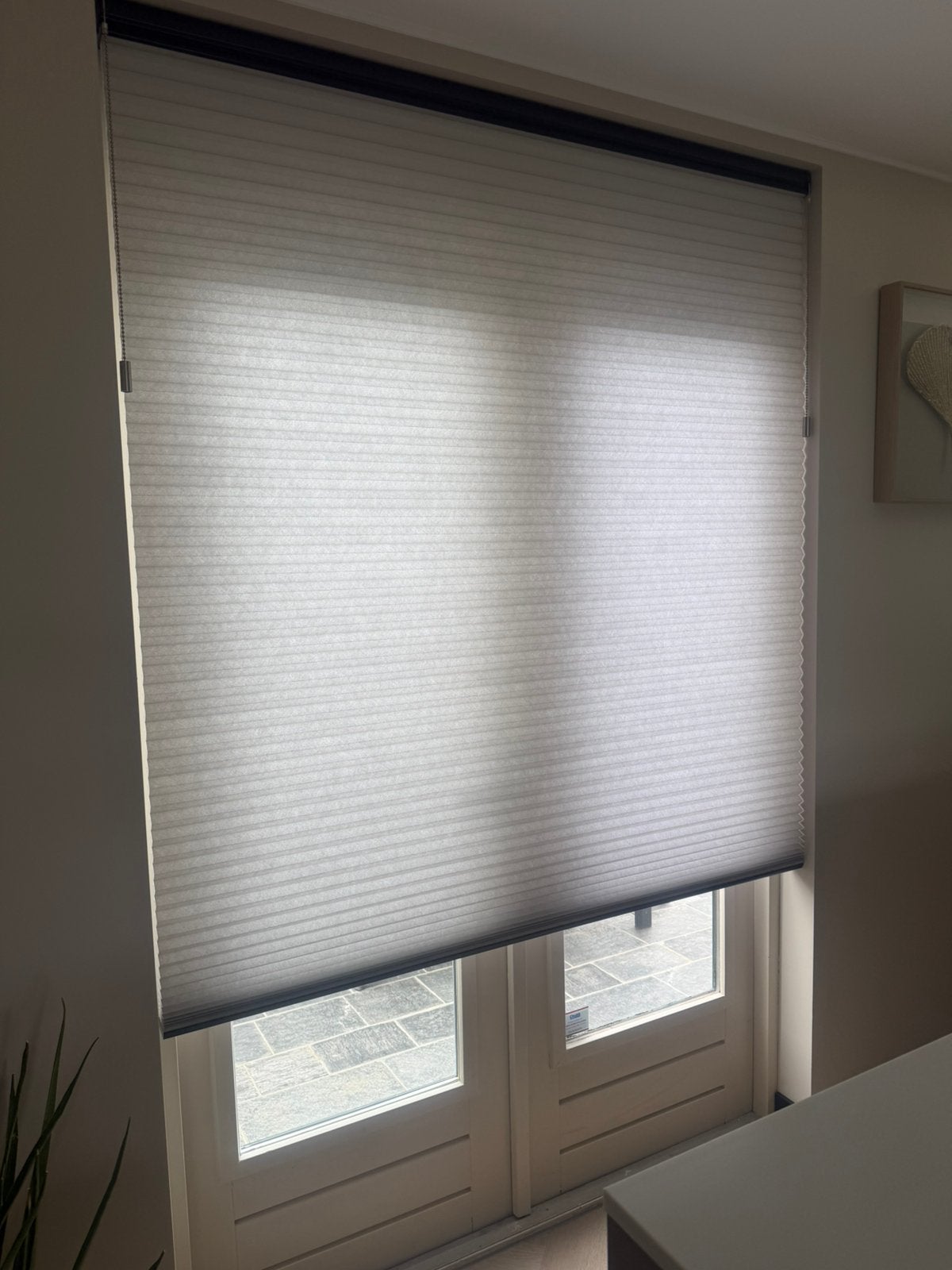 Plisse gordijn elektrisch nieuw!, Huis en Inrichting, Stoffering | Gordijnen en Lamellen, Ophalen, 150 cm, Nieuw, 224 cm