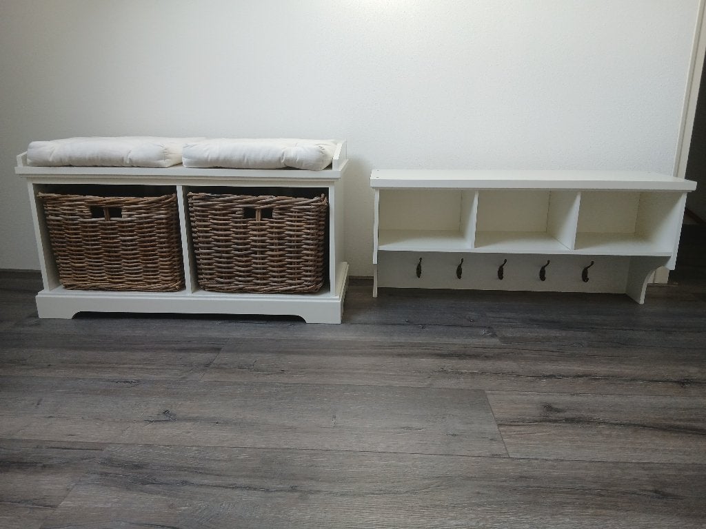 Halbankje met kapstok, Gebruikt, Minder dan 100 cm, Hout, Ophalen